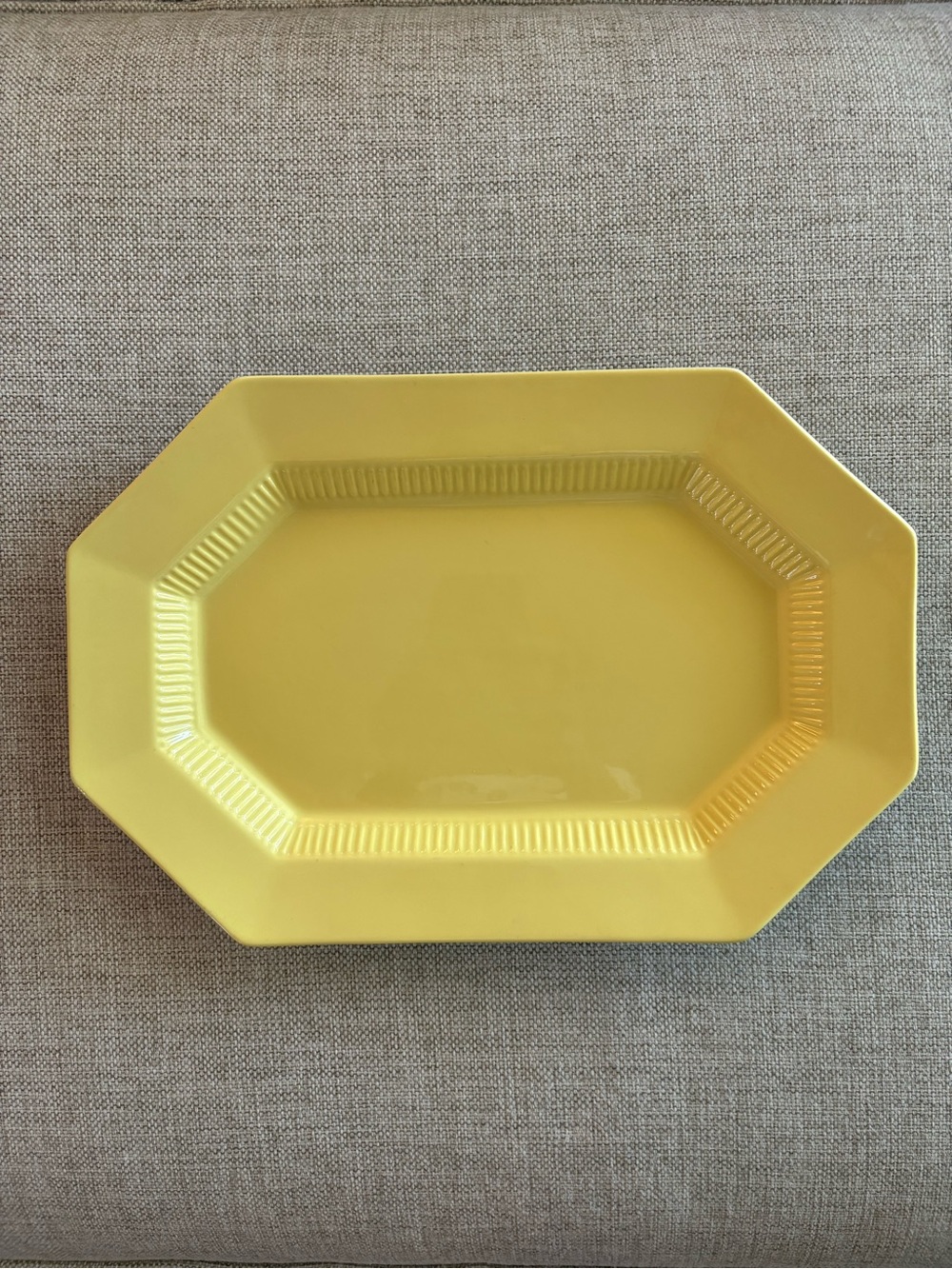 Vintage Independence Ironstone Yellow Rectangular Serving Platter 13x9 Japan